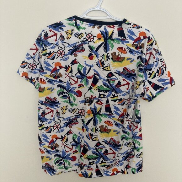 Polo Ralph Lauren Big Pony AOP Shirt Size M Classic Fit Colorful Summer Beach - Picture 1 of 2